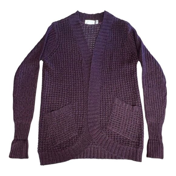RD Style Montoya Open Knit Cardigan Sweater~Size XS~Deep Purple Stitch Fix L7 07 - Picture 7 of 11